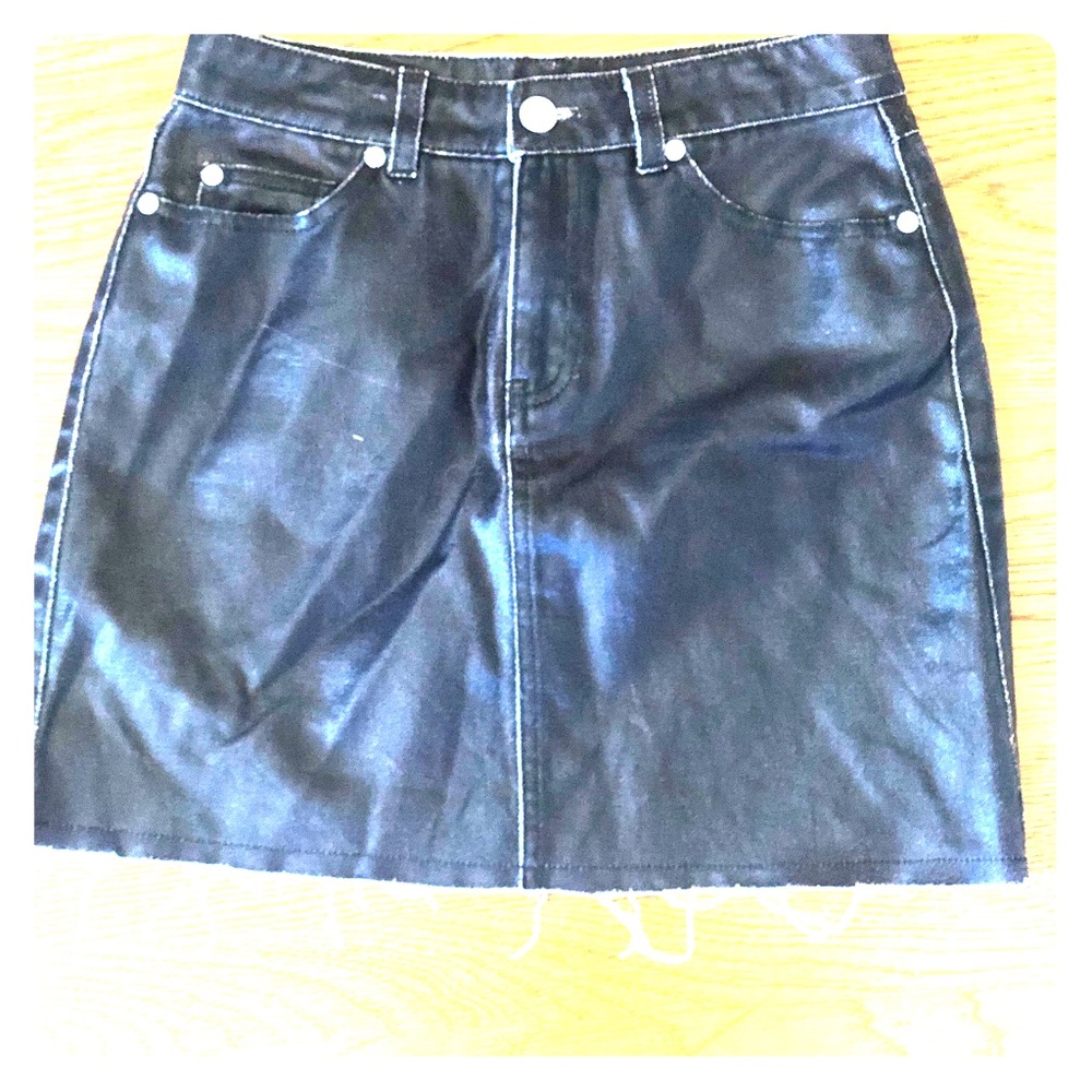 Forever 21 faux denim mini skirt